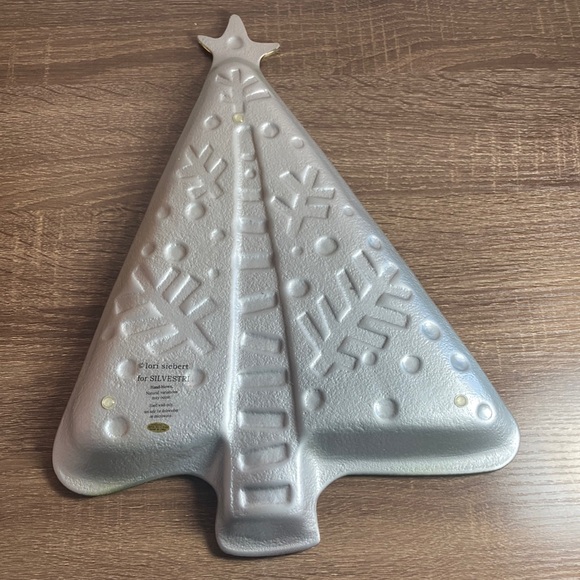 NWT Glass Fusion Green Christmas Tree Plate by Silvestri - Picture 5 of 6
